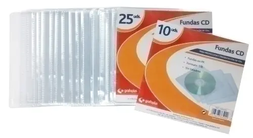 FUNDA CD/DVD GRAFOPLAS 133x137 BOLSA 10