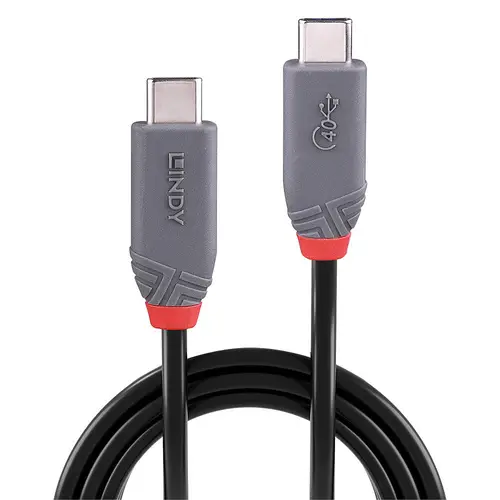 36947 cable USB 0,8 m USB4 Gen 3x2 USB C Negro - Imagen 2