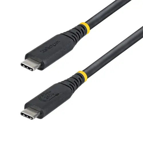Cable USB4 de 50cm USB-C - Cable USB Tipo C - Cable DP 2.1 - DP40 - Certificado USB-IF - Compatible con Thunderbolt 4 40Gbps - 8K60Hz/4K240Hz - PD de 240W - Recubrimiento de TPE - Negro - Imagen 1
