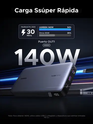90597A batería externa 25000 mAh Gris - Imagen 3