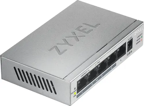 GS1005HP No administrado Gigabit Ethernet (10/100/1000) Energía sobre Ethernet (PoE) Plata - Imagen 3