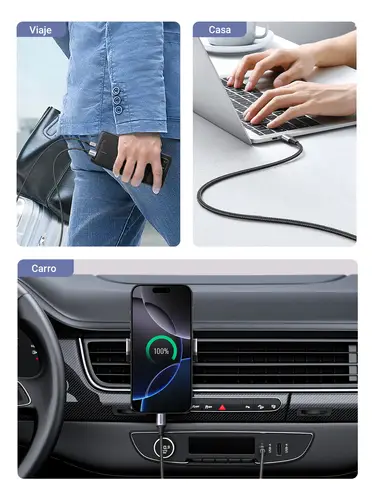 60126 cable USB 1 m USB C USB A Negro, Gris - Imagen 8