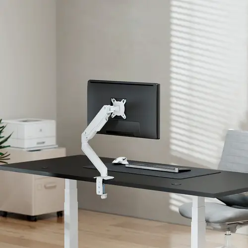 Soporte de Mesa Eco Contrapeso Giratorio e Inclinable para Monitor/TV 9kg (3 PIVOTES, 1 BRAZO) de 17-32, Blanco - Imagen 4