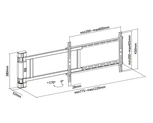 Soporte giratorio motorizado para TV de 32"-75 - Imagen 10