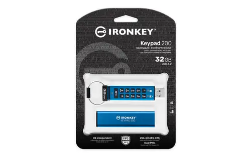 IronKey Keypad 200 de 32 GB, FIPS 140-3 nivel 3 (pendiente) cifrado AES-256 - Imagen 1