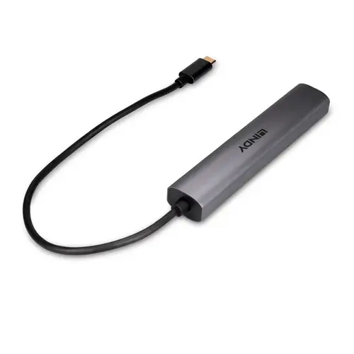 43384 hub de interfaz USB Tipo C 10000 Mbit/s Gris - Imagen 2