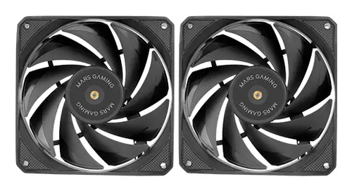 MF-NCLX2, Kit 2x Ventiladores Ultrasilenciosos 120mm, Diseño Aspas Híbridas, Ventiladores 2en1 con Rodamiento FDB de Cobre Hiperbalanceado, Sistema Conexión PWM, Pads Antivibración, Negro - Imagen 1