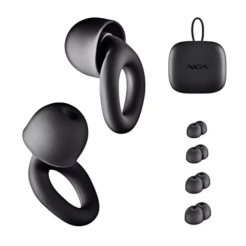 NOON BLACK Tapón para oídos reutilizable Negro - Imagen 7