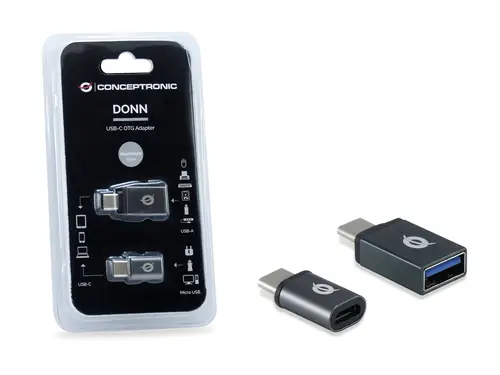 DONN04G cambiador de género para cable USB 3.1 Gen 1 Type-C, USB 2.0 Type-C USB 3.1 Gen 1 Type-A, USB 2.0 Micro Negro - Imagen 4