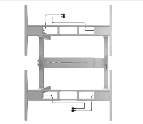 650830 estructura regulable para escritorio Eléctrico 4 pata(s) Gris - Imagen 5