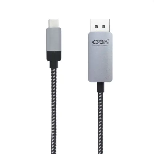 10.15.5002 adaptador de cable de vídeo 1,8 m USB Tipo C DisplayPort Aluminio, Negro - Imagen 2