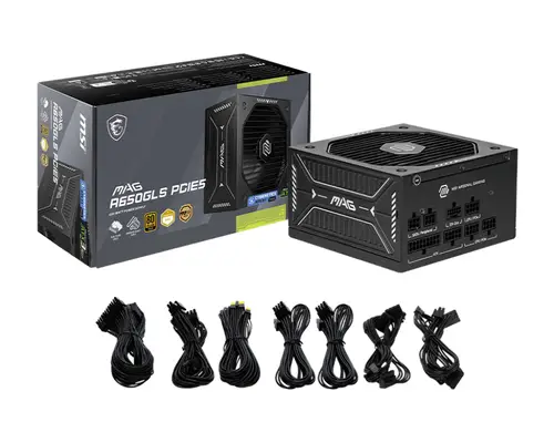 MAG A650GLS PCIE5 unidad de fuente de alimentación 650 W 24-pin ATX ATX Negro - Imagen 5