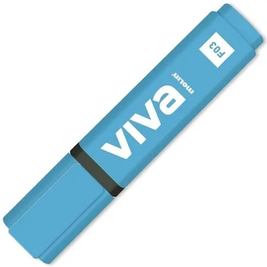 MOLIN MARCADOR FLUORESCENTE VIVA AZUL - Pack de 10 unidades