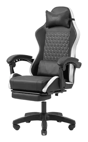 MGC-X Silla para videojuegos de PC Asiento acolchado Negro, Blanco - Imagen 7