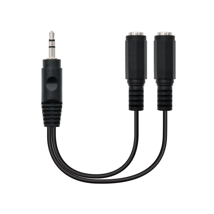 10.24.1200 cable de audio 0,15 m 2 x 3.5mm 3,5mm Negro