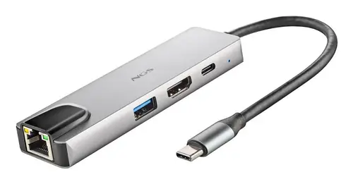 NGS-HUB-0140 hub de interfaz USB 2.0 Type-C 5000 Mbit/s Aluminio, Negro - Imagen 3
