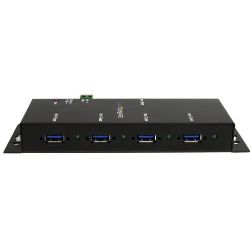 Hub Concentrador USB 3.0 de 4 Puertos - 5Gbps - Ladrón USB-A Industrial de Metal - de Montaje en Carril DIN, Pared o Escritorio - Hub de Expansión TAA - Imagen 4