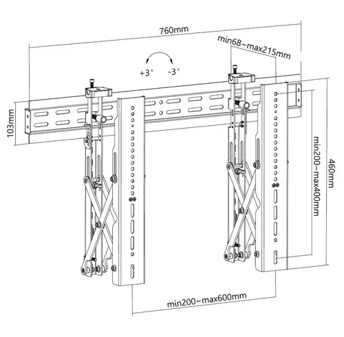 650351 Soporte de pared para vídeo pop-out de 37"-70 - Imagen 11