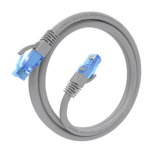 Cable De Red Latiguillo RJ45 Cat.6 UTP AWG26 CCA, Gris, 1.5 m - Imagen 2