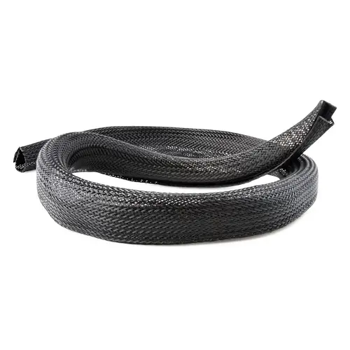 Manga de 3m de Gestión de Cableado, Conducto Pasacables Flexible de Cortar, 3cm de Dia. Manga Ocultacables de Poliéster para Administración de Cables, Negro - Imagen 3