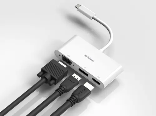DUB-V310 base para portátil y replicador de puertos Alámbrico USB 3.2 Gen 1 (3.1 Gen 1) Type-C Blanco - Imagen 3