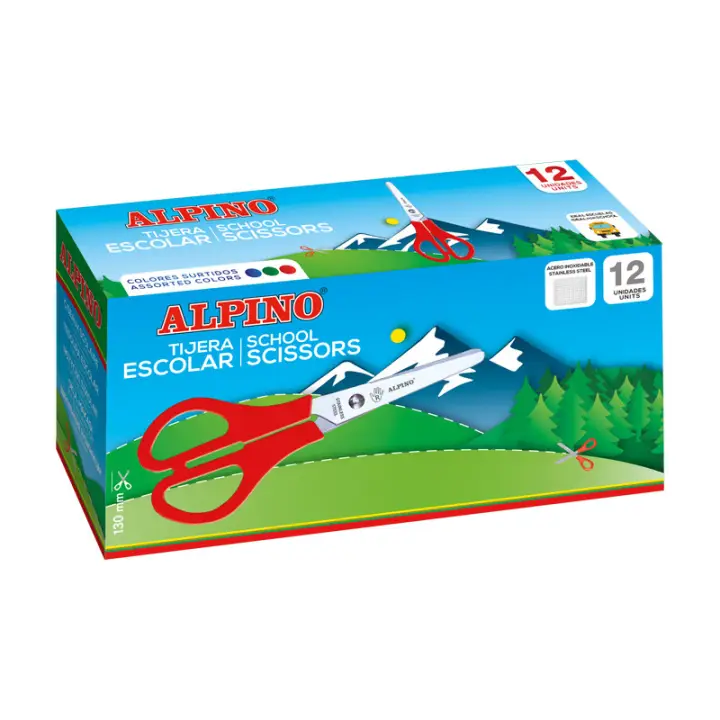 PT0001 tijera de escritorio y manualidades Universal Corte recto Azul, Verde, Rojo