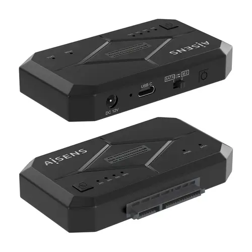 Estación de Docking SATA 2.5/3.5, M.2 NVMe a USB 3.0/3.1 Gen1, Clone, Negro - Imagen 3