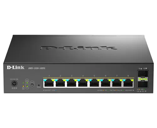 DMS-1250-10SPL Gestionado 2.5G Ethernet (100/1000/2500) Energía sobre Ethernet (PoE) Negro - Imagen 1
