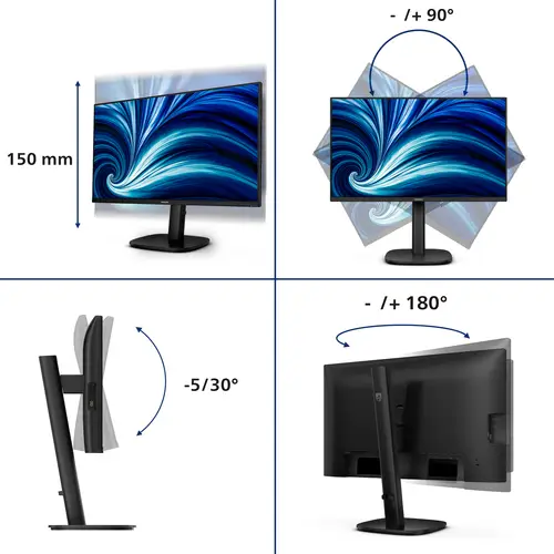 24B2U3601 pantalla para PC 60,5 cm (23.8") 2560 x 1440 Pixeles Quad HD LCD Negro - Imagen 3
