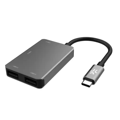 PROHUB4IN1SV hub de interfaz USB 2.0 Type-C Gris - Imagen 1