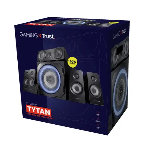 GXT 658 Tytan 5.1 conjunto de altavoces 90 W Universal Negro 5.1 canales - Imagen 6