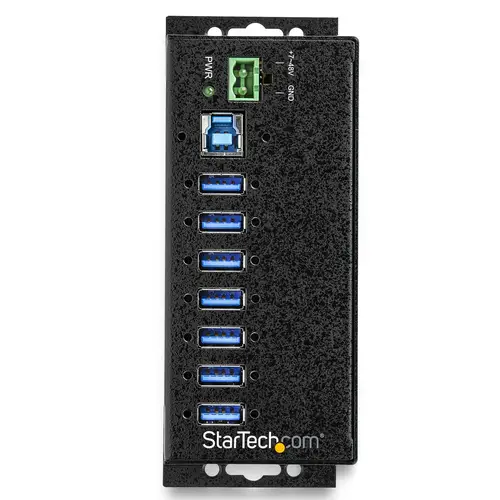 Hub Concentrador Ladrón USB de 7 Puertos con Adaptador de Corriente - con Protección ESD 350W - Hub Industrial USB 3.0 - de Pared Carril DIN o Mesa - Hub USB 3.2 Gen 1 de 5Gbps - Imagen 3