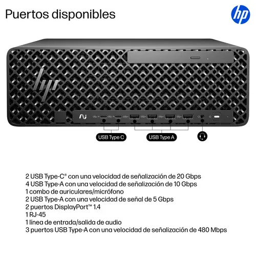 None Intel Core Ultra 7 265 32 GB DDR5-SDRAM 1 TB SSD NVIDIA RTX A400 Windows 11 Pro SFF Puesto de trabajo AI Workstation, AI PC Negro - Imagen 4