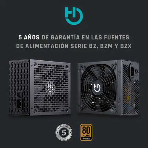 BZ-550W 80Plus Bronze unidad de fuente de alimentación 20+4 pin ATX ATX Negro - Imagen 5