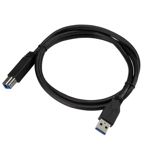 Cable Certificado 1m USB 3.0 Super Speed USB B Macho a USB A Macho Adaptador para Impresora - Negro - Imagen 4