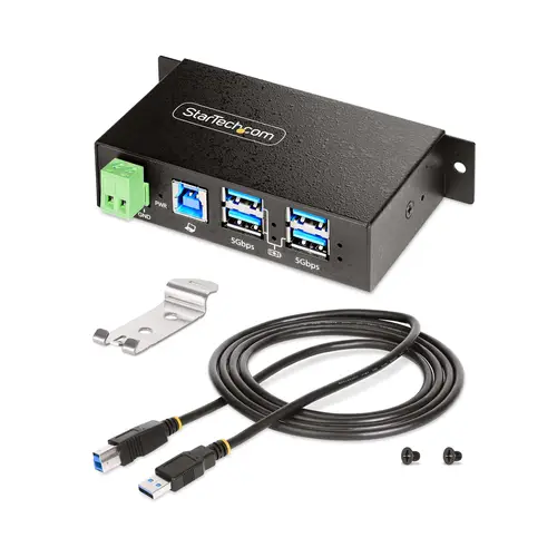 Hub USB Industrial de 4 Puertos Gestionado - Servicio Pesado - Caja de Metal - Protección ESD y Sobretensión - Montaje DIN, Pared, Escritorio - USB 3.2 Gen 1 5Gbps - Imagen 8