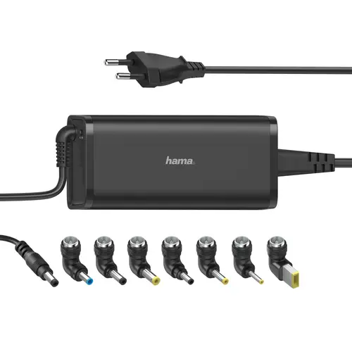 Cargador universal portátil con 8 adaptadores de 15-19V/90W, Color negro - Imagen 2