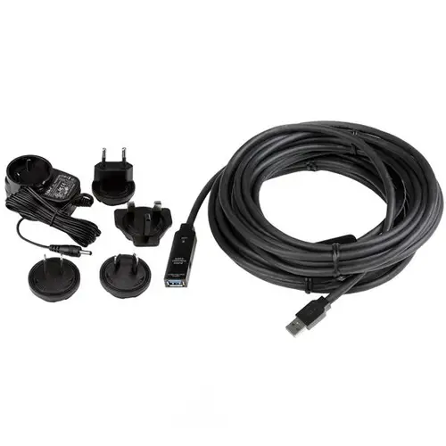 Cable Extensor Alargador USB 3.0 SuperSpeed Activo de 10m - USB A Macho a Hembra - Negro - Imagen 4