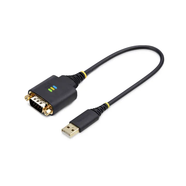 Cable Adaptador USB a Serie de 30cm - Retención COM - Conversor RS232 DB9 - FTDI - con Tornillos/Tuercas Intercambiables - Protección ESD - Windows/macOS/Linux