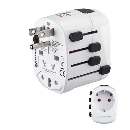 World Travel Pro adaptador de enchufe eléctrico Universal Blanco - Imagen 2