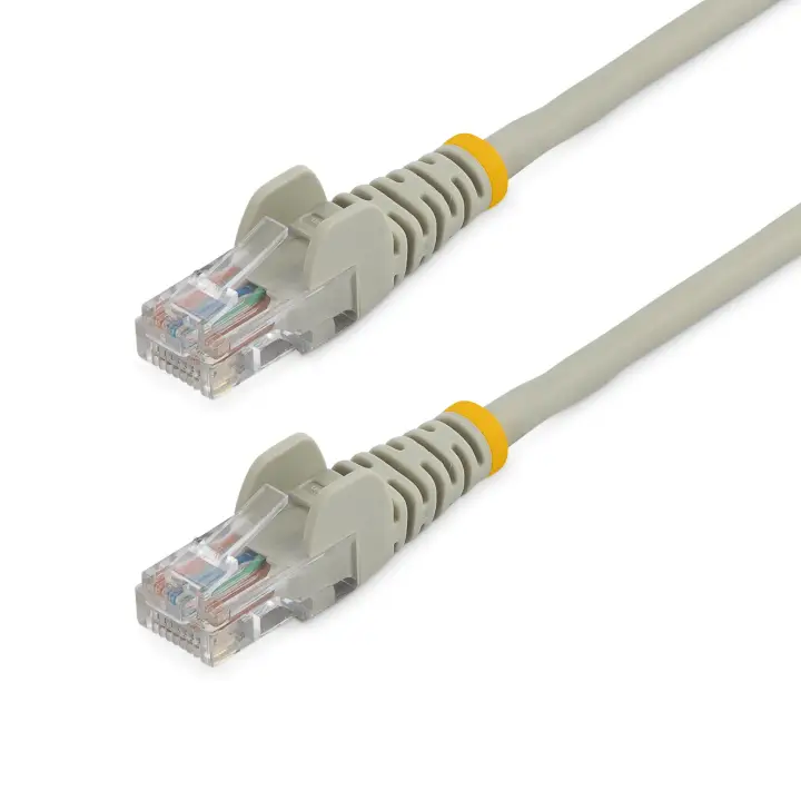 Cable de 3m Gris de Red Fast Ethernet Cat5e RJ45 sin Enganche - Cable Patch Snagless