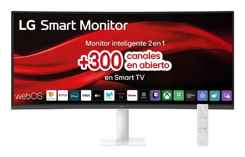 34U601SA-W pantalla para PC 86,4 cm (34") 3440 x 1440 Pixeles Dual WQHD LCD Blanco - Imagen 1