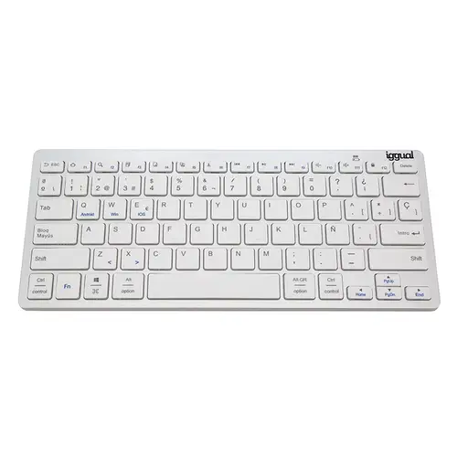 TKL-BK teclado Universal Bluetooth QWERTY Español Plata - Imagen 1