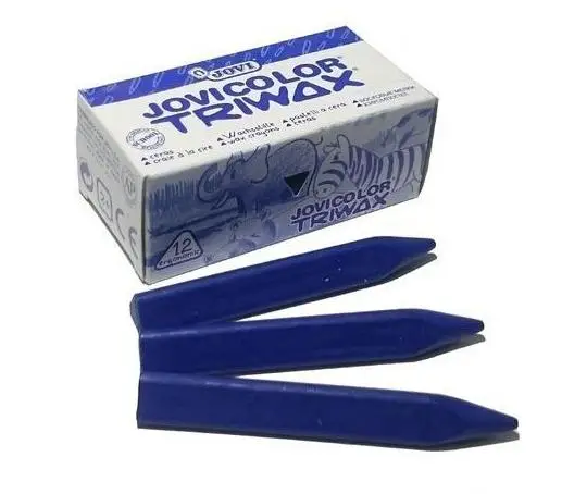 ESTUCHE 12 CERAS JOVICOLOR TRIWAX 97306 AZUL OSC. - Imagen 1