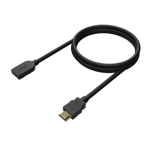 Cable HDMI V2.0 Prolongador Premium Alta Velocidad / Hec 4K@60Hz 18Gbps, A/M-A/H, Negro, 1.0M - Imagen 2