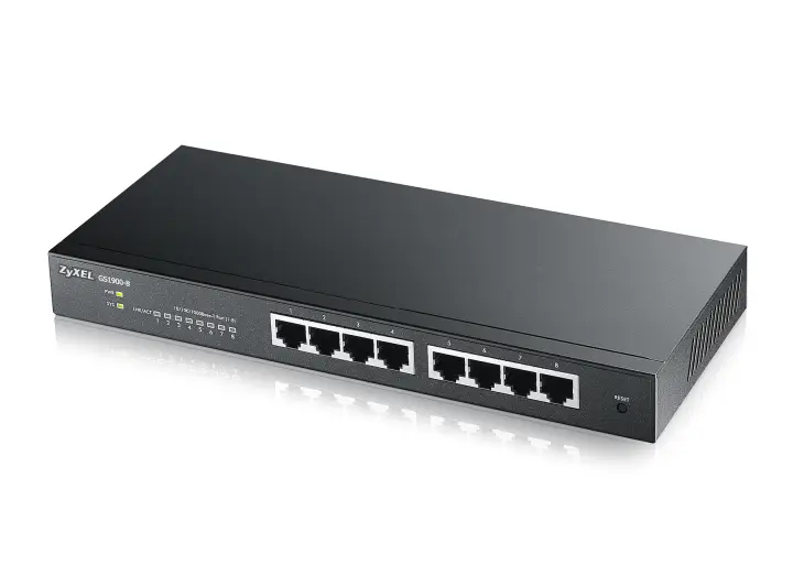GS1900-8 Gestionado L2 Gigabit Ethernet (10/100/1000) Negro