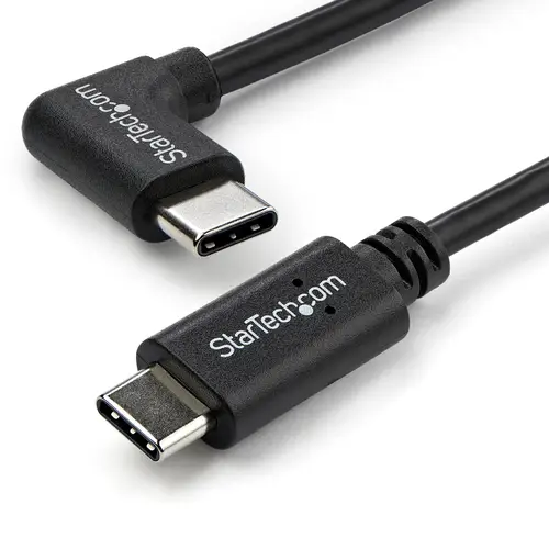 Cable de 1m USB-C a USB-C Acodado a la Derecha - Cable USB Tipo C en Ángulo a la Derecha - Cable USBC en Ángulo - Imagen 1
