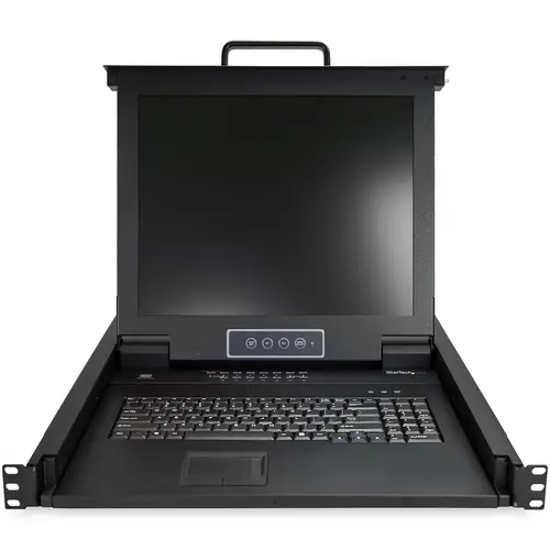 Consola KVM de 16 Puertos para Montaje en Rack con Cables de 1,8m - Teclado QWERTY - Conmutador KVM integrado con monitor LCD de 17" - Switch KVM LCD 1U - OSD - 50000 MTBF - Imagen 3