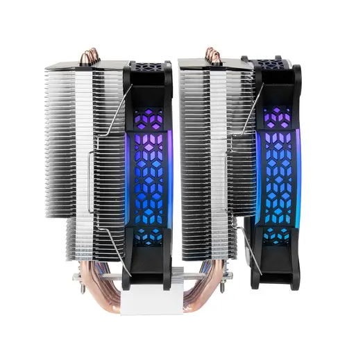 Disipador CPU, Doble Torre Refrigeración, 6 Heatpipes HCT, TDP 300 W, 2 Ventiladores ARGB PWM 12 cm, MCPUXT, Color Negro - Imagen 4