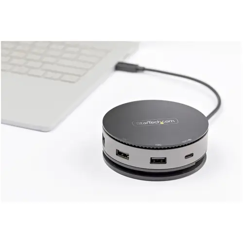 Adaptador Multipuertos USB-C - Docking Station USB 3.1 Gen 2 Tipo C con Vídeo HDMI, DisplayPort de 4K a 60Hz o VGA de 1080p - PD de 75W - Hub Ladrón USB de 3 Puertos - Replicador de Puertos Móvil - Imagen 5